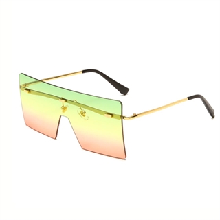 Modesolbrille - Oversize rammefri solbriller-multi